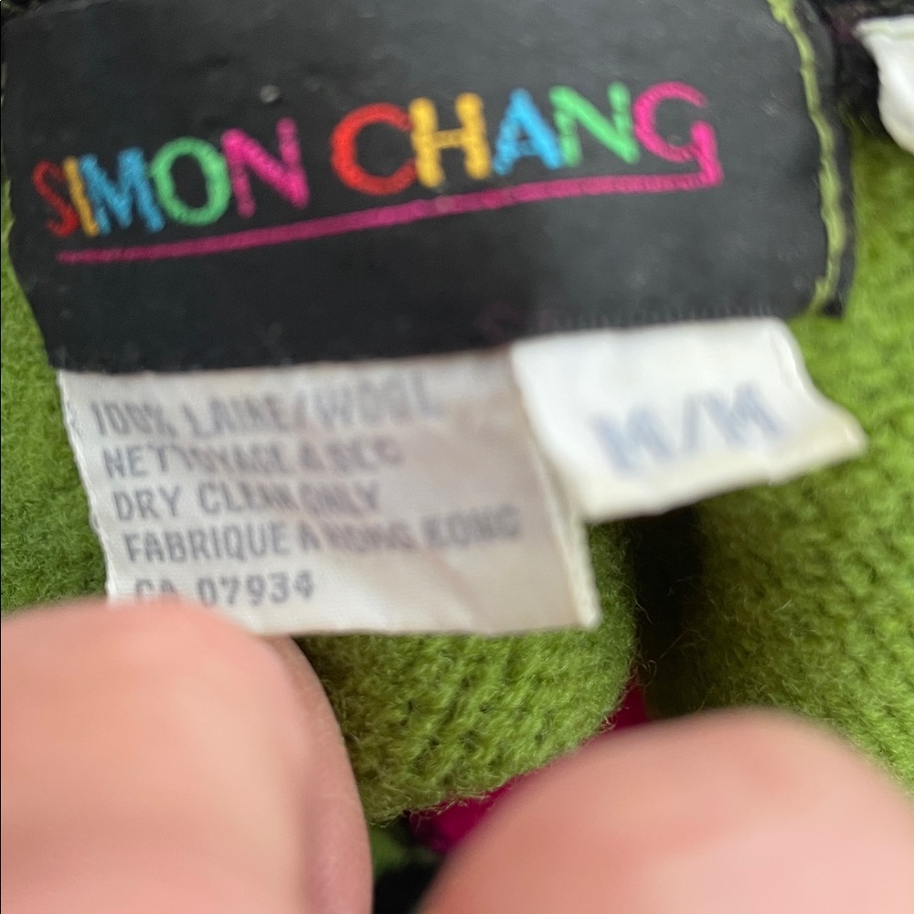 Simon Chang Multicolor Wool Sweater - Picture 3 of 12